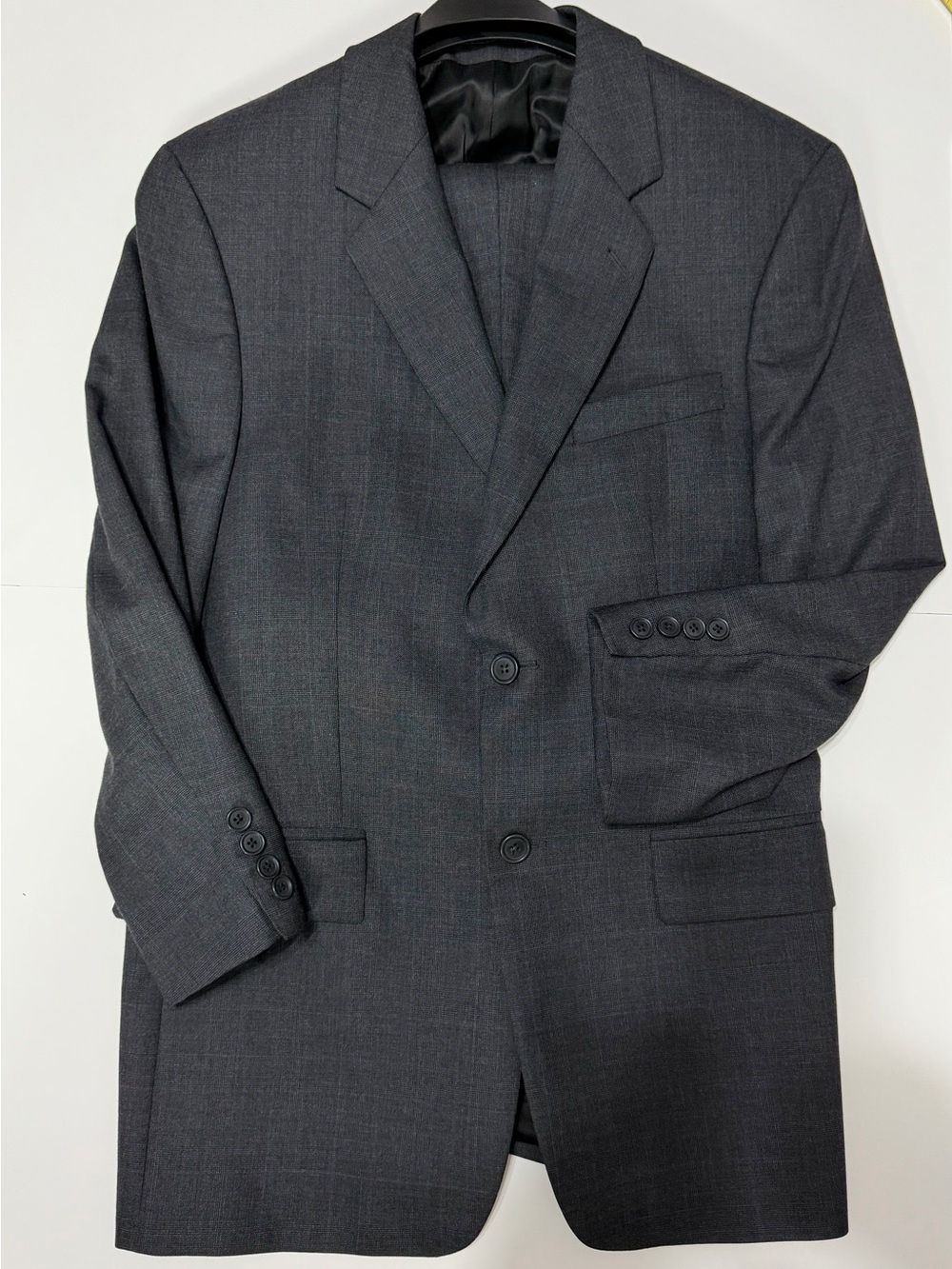 Ralph Lauren Men's Dark Charcoal Gray Two-Button Suit Jacket and Pants size 38R